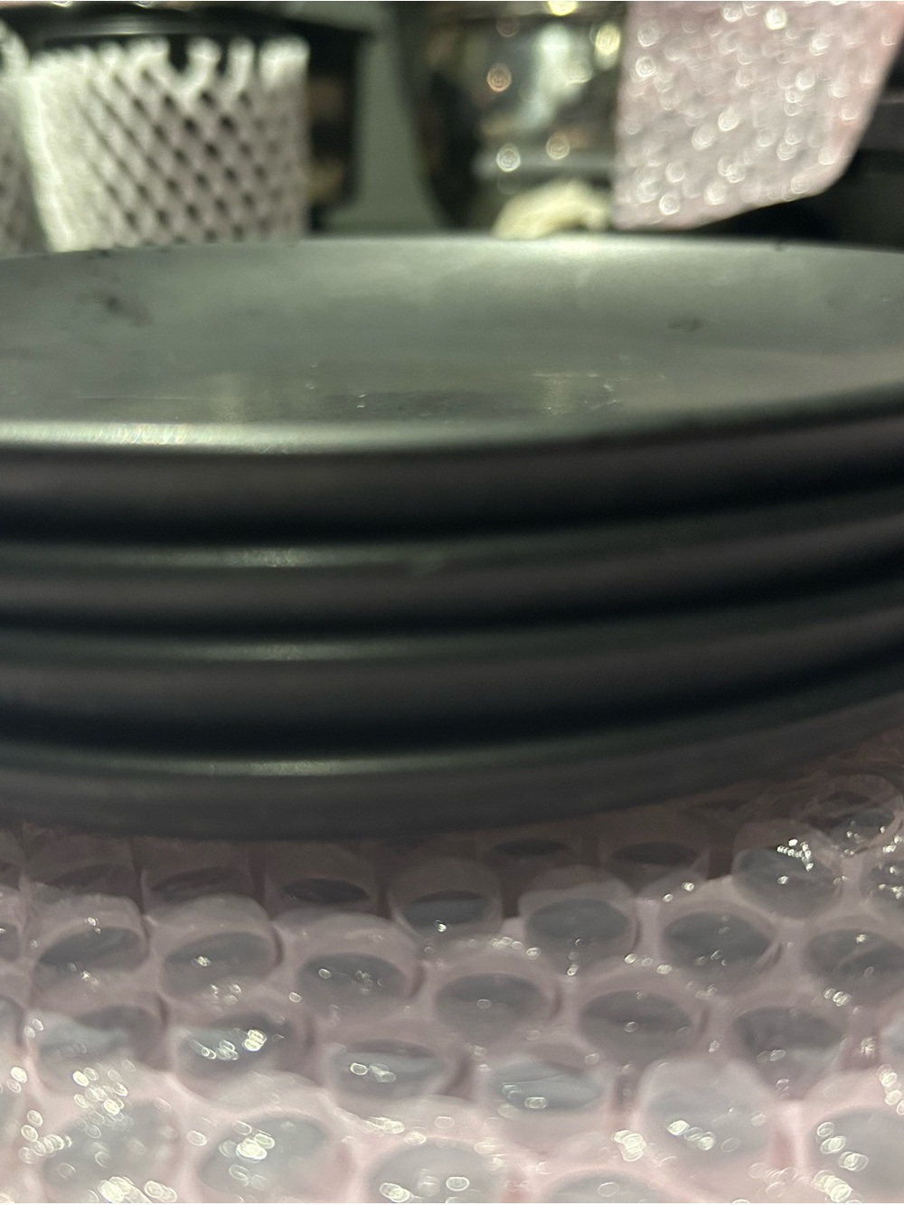 Matte Black Ceramic Dinner Plates - Set of 4
